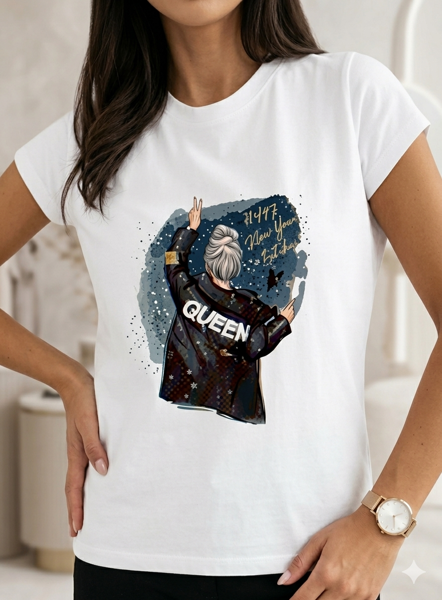 T-shirt blanc à manches courtes différents motifs