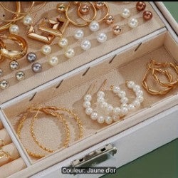 Lot Bijoux Surprise — 2 Paires de Boucles & 2 Bagues Dorées