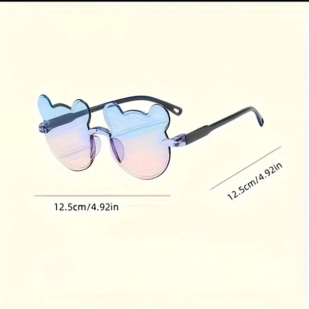 Lot de 4 Lunettes de Soleil Enfant Fantaisie