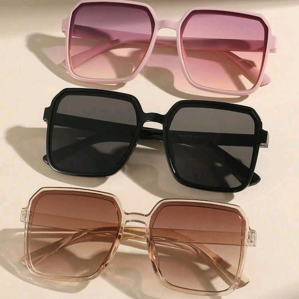 Lunettes de Soleil Oversize Carrées Femme — 3 Coloris