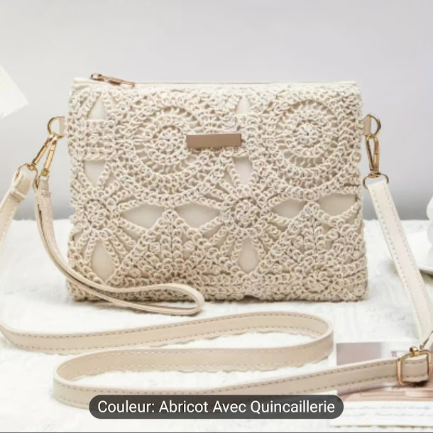 Pochette Crochet Bohème — Bandoulière & Poignée